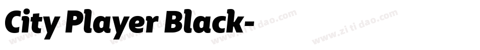City Player Black字体转换